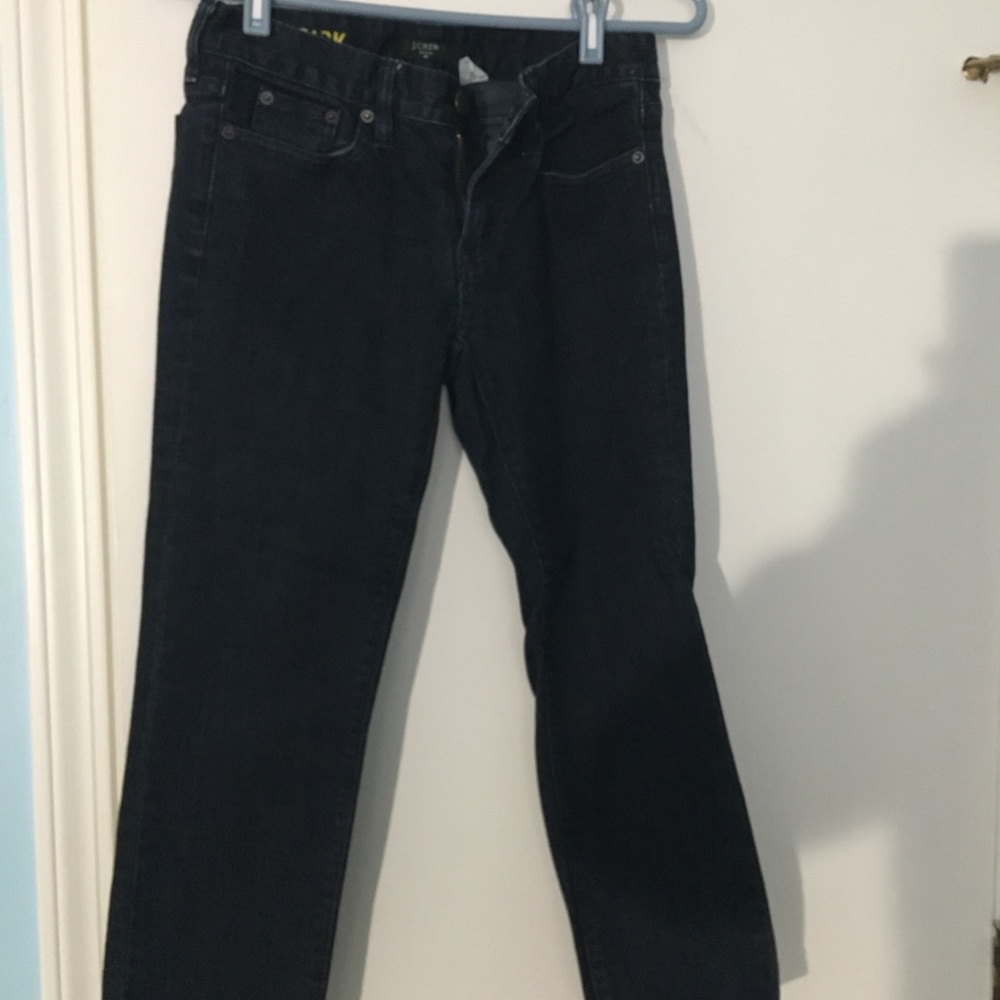 J. Crew toothpick dark wash cropped jeans